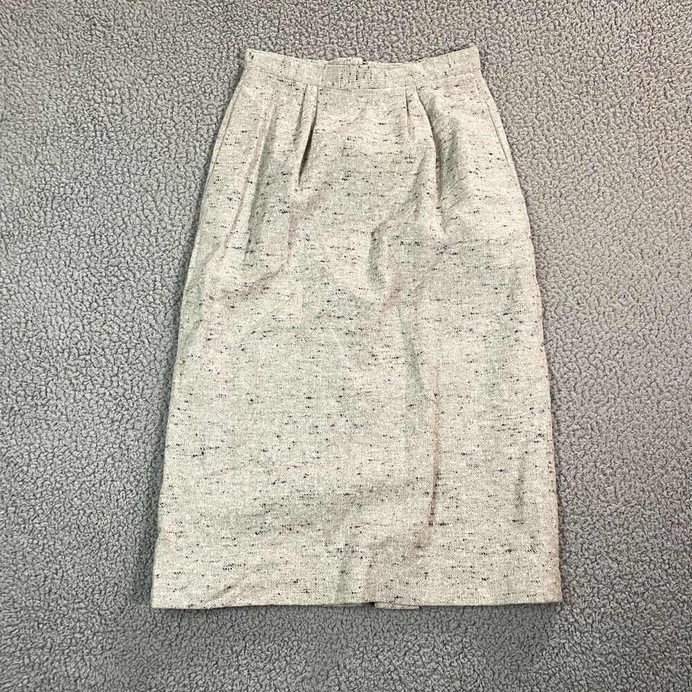 Vintage Peabody House Skirt Women's 70's 60's  Wool Gray Straight Size 9/10